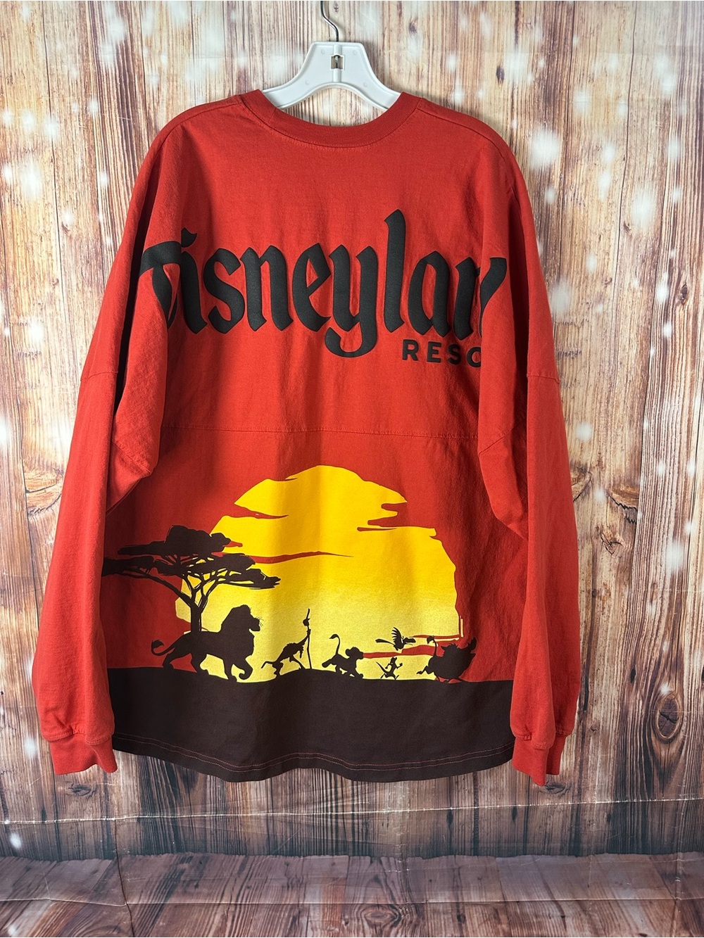 Disney Lion King Spirit Jersey Disneyland Resort Red Graphic T-Shirt Size XXL